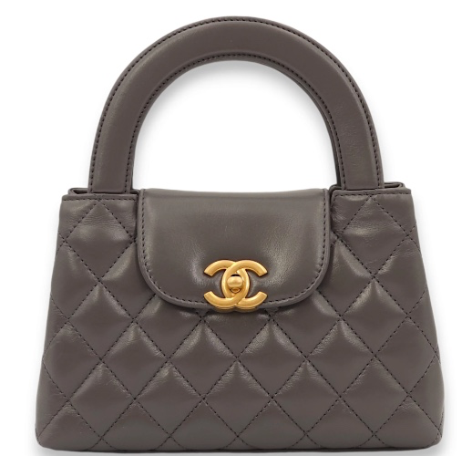 Chanel Kelly Mini Grey Crossbody Bag in Lambskin