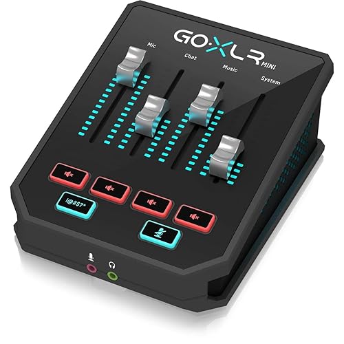TC Helicon Mezclador de transmisión en línea GoXLR MINI con interfaz USB/audio y preamplificador Midas, solo compatible con PC - GoXLR Mini - Mezclador