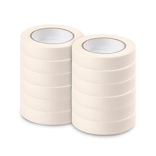 MERCURY TEXTIL-Cinta de carrocero para pintar y enmascarar. Adhesiva no deja residuos. Disponible en pack de 12-18/24mm x20m. (Pack 12-24mm) - Pack 12 - 24mm