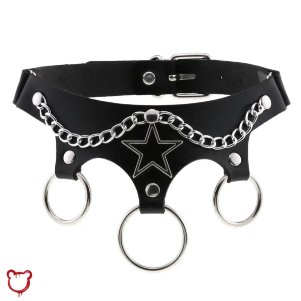 Ring Chain Choker Trio