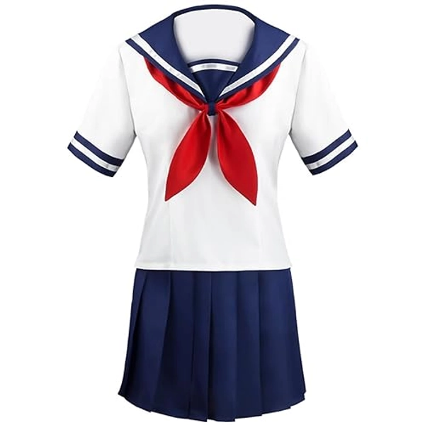 EXOTUF Anime Cosplay Costume Ayano Aishi Uniforme Scolaire Ensemble Fille Jupe Plissée Sailor Suit