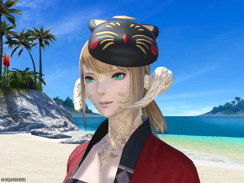 Black Painted Moogle Mask | FINAL FANTASY XIV Online Store