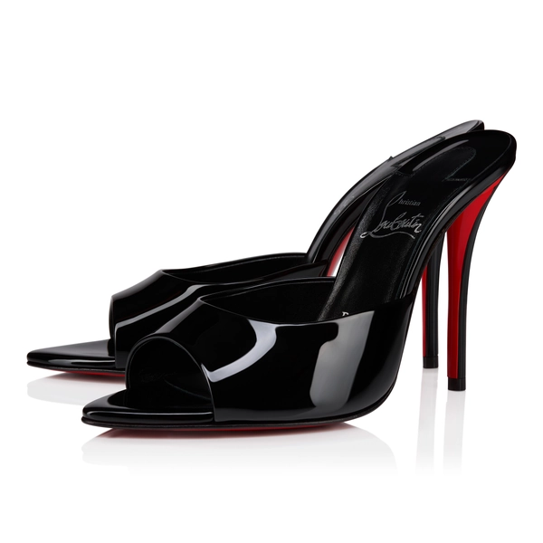 4” Mules in Black Patent