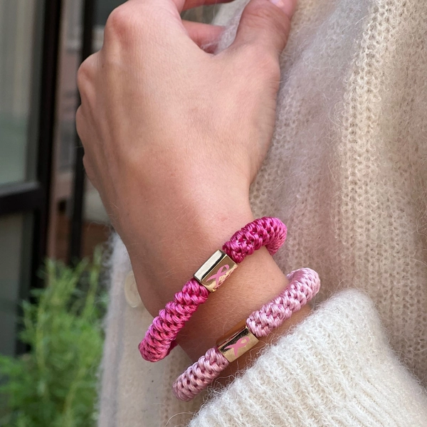 Pink Ribbon-hair ties (2-pack)