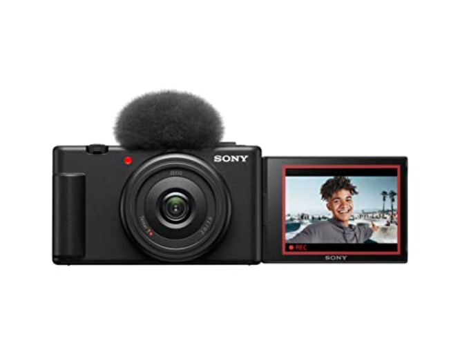 Sony Vlog camera ZV-1F | Digital Camera (Vari-angle Screen, 4K Video, slow motion, Vlog features) - Black - Camera
