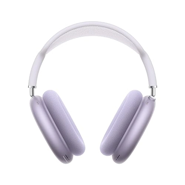 Apple AirPods Max Cuffie wireless over-ear, Cancellazione attiva del rumore di livello pro, Modalità Trasparenza, Audio spaziale personalizzato, Ricarica USB-C, Cuffie Bluetooth per iPhone, Viola