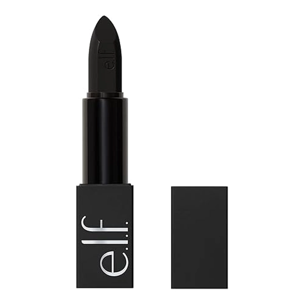 e.l.f. O Face Satin Lipstick, Black/All Night