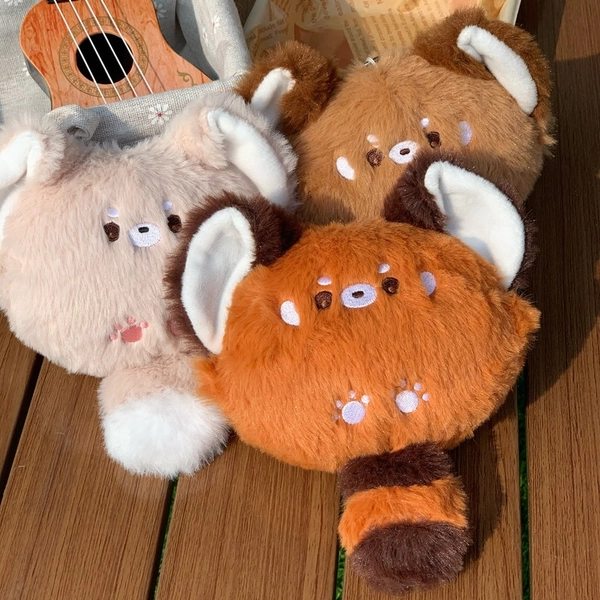 Red Panda Plush Keychain Cute Fox Plushie Lesser Panda Stuffed Animal