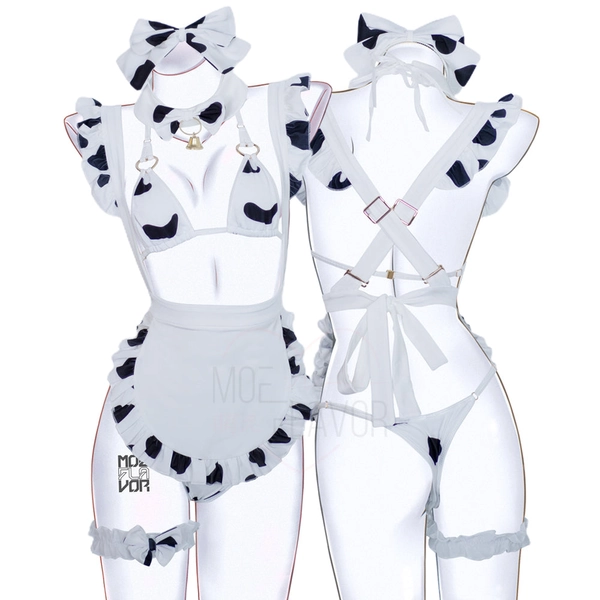 Love Dessert Cow Maid - Black / S/M