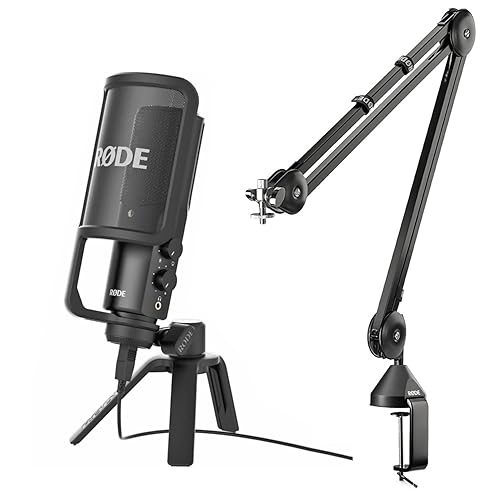 Rode Microphones NT-USB USB-Mikrofonset in Studio-Qualität, mit Profi-Studio-Mikrofonarm Rode PSA-1