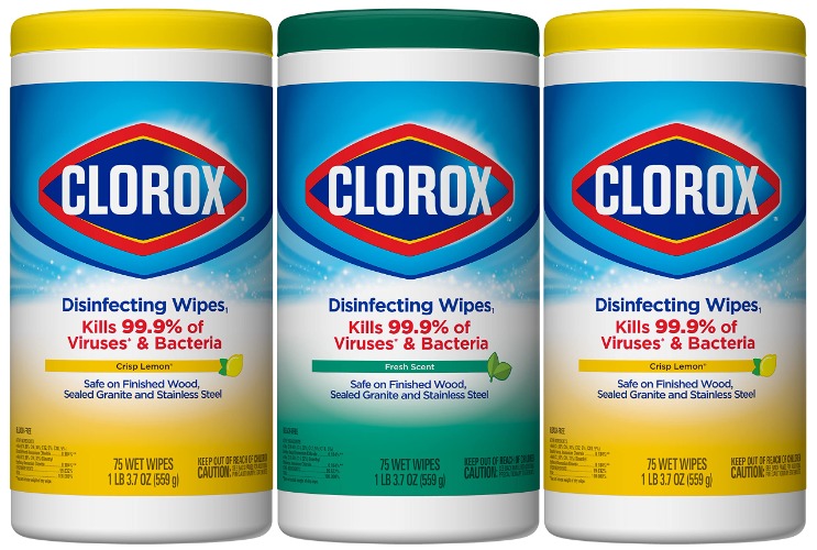 Clorox Disinfecting Wipes Value Pack,75 Count (Pack of 3) (Package May Vary)