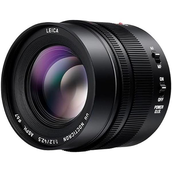 Panasonic LUMIX G LEICA DG NOCTICRON LENS, 42.5MM, F1.2 ASPH., PROFESSIONAL MIRRORLESS MICRO FOUR THIRDS, POWER OPTICAL I.S., H-NS043 (USA BLACK)