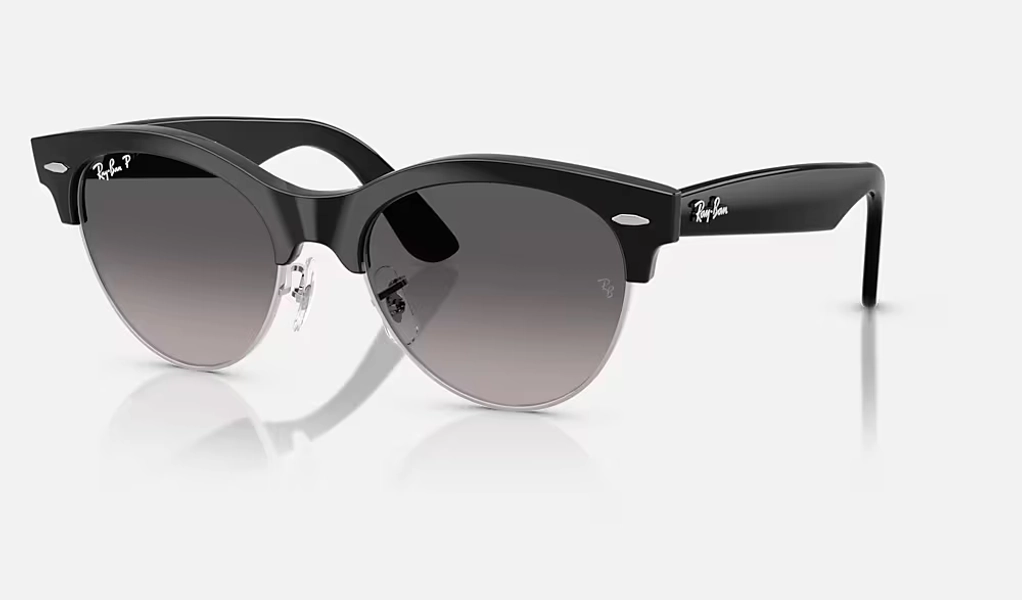 Ray-Ban Sunglasses Unisex Clubmaster Way - Black Frame Grey Lenses 51-19 Polarized