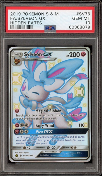 Pokemon Sylveon GX Hidden Fates Full Art #SV76 PSA 10 Gem Mint