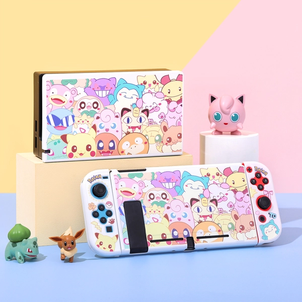 Kawaii Switch Case Colorful Chibi Switch OLED Cover Set - Switch