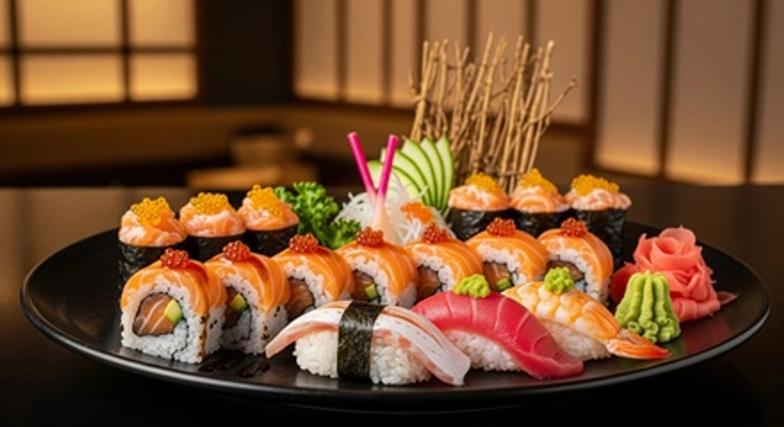 3-Gänge-Sushi-Menü mit Vorspeise, Sushi-Platte & süßem Finale nach Wahl für 2 oder 4 Personen (bis 32% sparen)