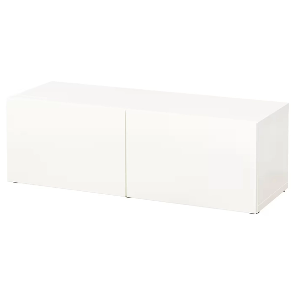 BESTÅ estante c/portas, branco/Lappviken branco, 120x42x38 cm - IKEA