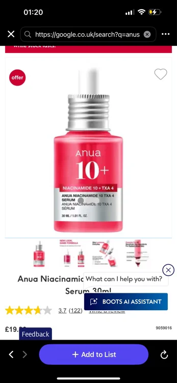 Anua Niacinamide 10% and TXA 4% Serum 30ml