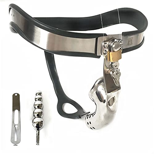 ZWBHSH Keuschheitsgürtel Mann Extrem Mit Abnehmbarem Anal Plug Chastity Cage Männlich Bondage-Höschen Chastity Devices Fetisch Sklaven Folter Chastity Belt Männer Sex Sexspielzeug,140/150cm - 140/150cm