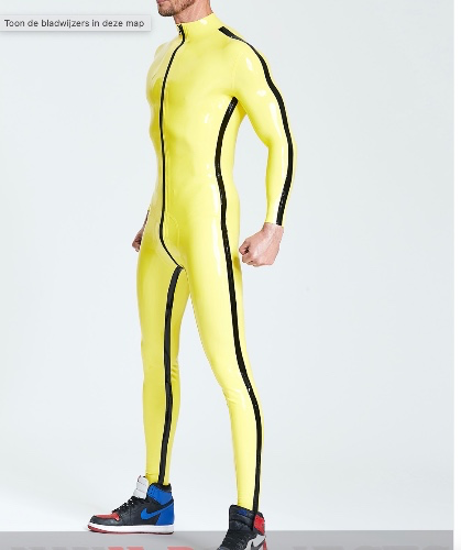 Male Contrast Strips Catsuit 