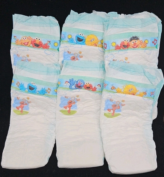 6 Different 2009 Designs Vintage Pampers Baby Dry Size 6 Diapers Sesame Street