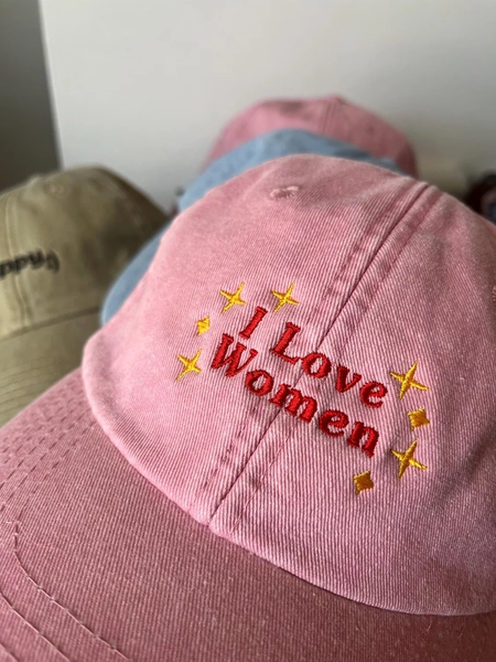 I Love Women Embroidered Vintage Cap