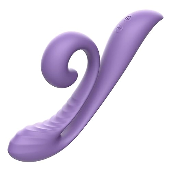 Tracy's Dog Clitoral Kissing G Spot Rabbit Vibrator, Adult Toys for Double Stimulation with 10 Vibrations, Flexible Sex Toy with Dual Motors, Full Silicone Vibrating Dildo Massager for Women Couple