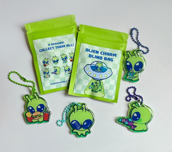 Alien Buddies | Epoxy Acrylic Charms | Blind Bag |