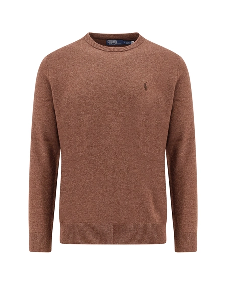 Regular Fit responsible wool sweater with embroidered logo