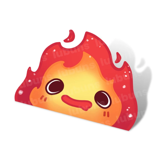 Derpy Fire | Holographic Anime Game Chibi Car Laptop Vinyl Decal Sticker