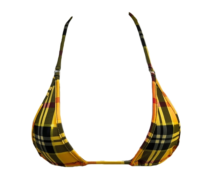 Clueless - Yellow Plaid - Nano Bikini Top - Micro Gigi