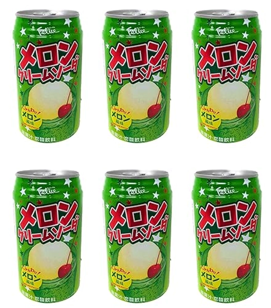 Felice Japanese Melon Cream Soda 350ml (11.83 oz), 6 Pack 