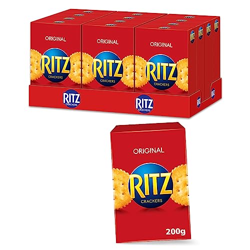 RITZ Cracker 12 x 200g I Salzgebäck Großpackung I Knabbergebäck I Fein gesalzene Snack-Cracker