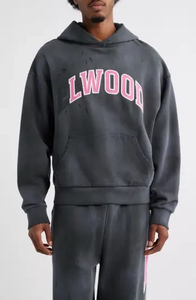 Fireside Distressed Logo Hoodie Size Large