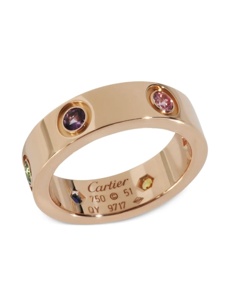 Cartier 18K rose gold Love multi-stone ring | One Size