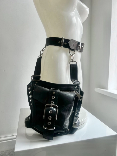 Black high bag and belt: UK 6-8 — Antidote London Latex