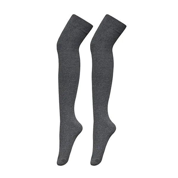 Bestjybt Women Thigh High Socks Cotton Warm Over the Knee Socks Long Knee High Boot Stockings Leg Warmers