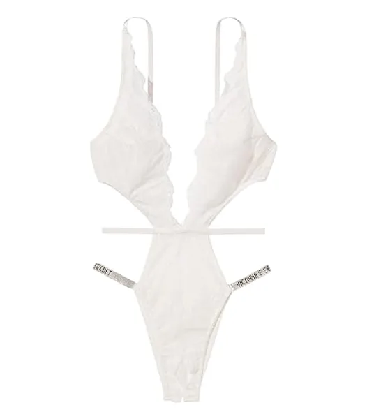 Victoria's Secret Lace Crotchless Teddy, Shine Strap, Women's Lingerie (XS-XXL)