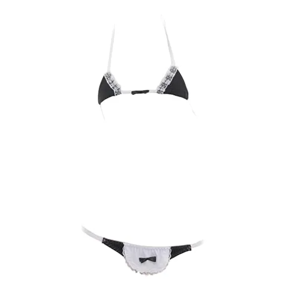 SINGUYUN Womens Sexy Micro bikini Suit Anime Bikini Cosplay Lingerie Kawaii Bra and Panty Set Cute