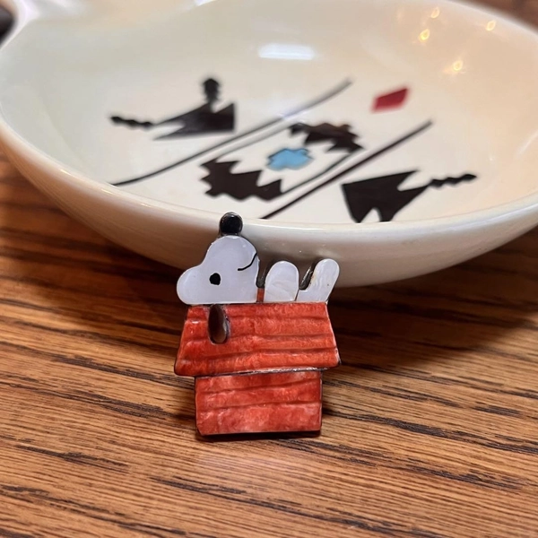 Zuni Snoopy Pendant Brooch