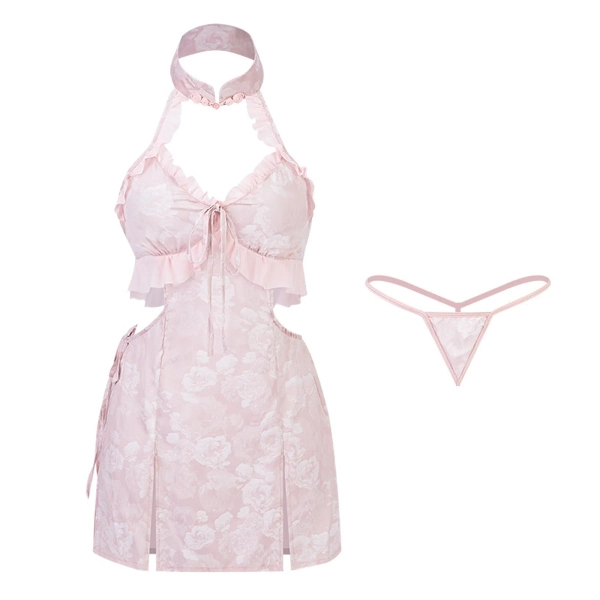 Amorino Slit Cheongsam Dress-Backless Lingerie