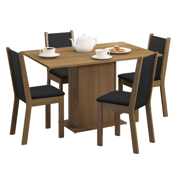  Vekkahome 4 Chair Dining Set