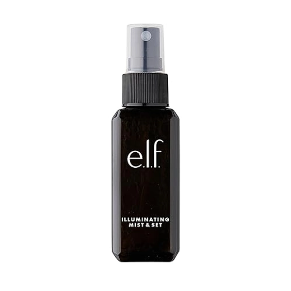 e.l.f. Illuminating Mist & Set, Setting Spray To Give Makeup A Lasting, Radiant Finish, Infused With Vitamins A, C & E, Small, 2.02 Fl Oz