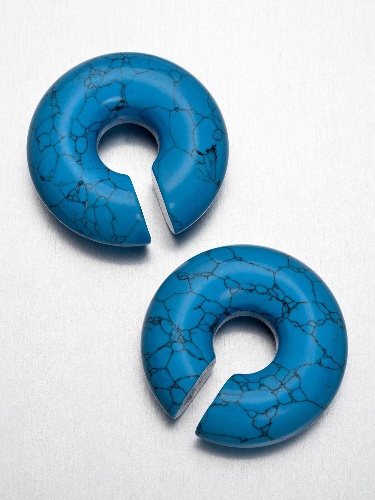 Turquoise Open Hoop Stone Hangers | 10mm – 00g