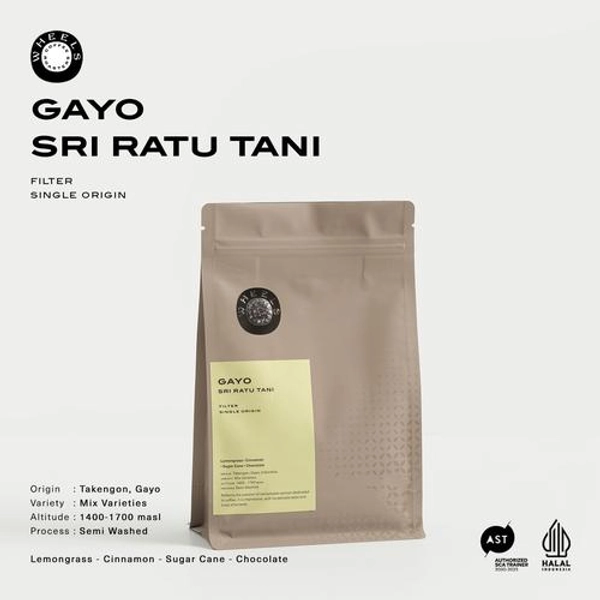 Gayo Sri Ratu Tani Manual Brew Coffee Beans, 500gr - Wheels Coffee Roasters