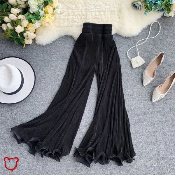 Black Flowy Grunge Goth Pants