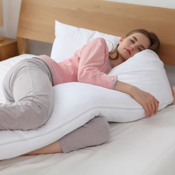 Cheer Collection Down Alternative 15" x 100" Extra Long Body Pillow with Zippered Cover