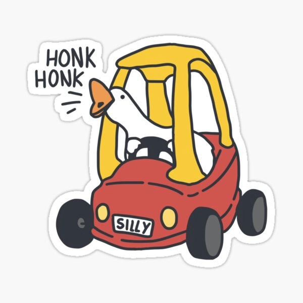 Silly Goose Car Red Sticker