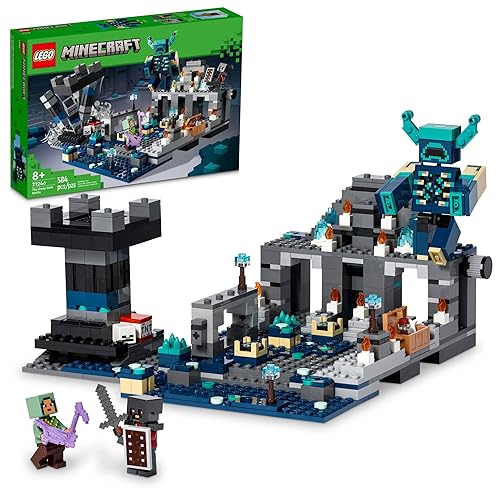 LEGO Minecraft The Deep Dark Battle Set, 21246 Biome Adventure Toy, Ancient City with Warden Figure, Exploding Tower & Treasure Chest, for Kids Ages 8 Plus - Multicolor