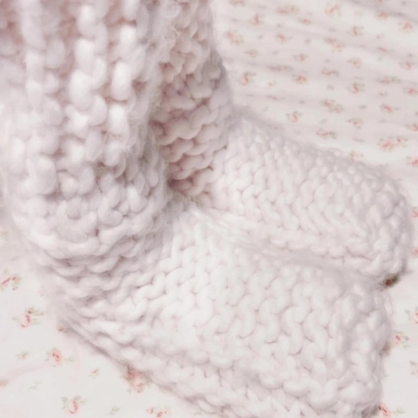 baby pink knitted house slippers very soft
